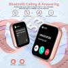 Smart Watch for Men Women, 1.85" HD Fitness Tracker with Bluetooth Calls, 120+ Sport Modes Fitness Watch, Fitness Tracker 24/7 Heart Rate/Sleep Monitor, IP68 Waterproof, for Android/iPhone (Pink) view 2