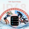 Smart Watch for Men Women, 1.85" HD Fitness Tracker with Bluetooth Calls, 120+ Sport Modes Fitness Watch, Fitness Tracker 24/7 Heart Rate/Sleep Monitor, IP68 Waterproof, for Android/iPhone (Pink) view 3