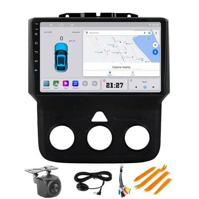 RONGJI Radio for Dodge Ram 1500 2500 3500 2013-2018 Manual AC 2+32GB 8Core Android Car Stereo 9" Touch Screen Built-in Car-Play Android Auto/GPS Navigation/SWC/ASP/AHD Camera