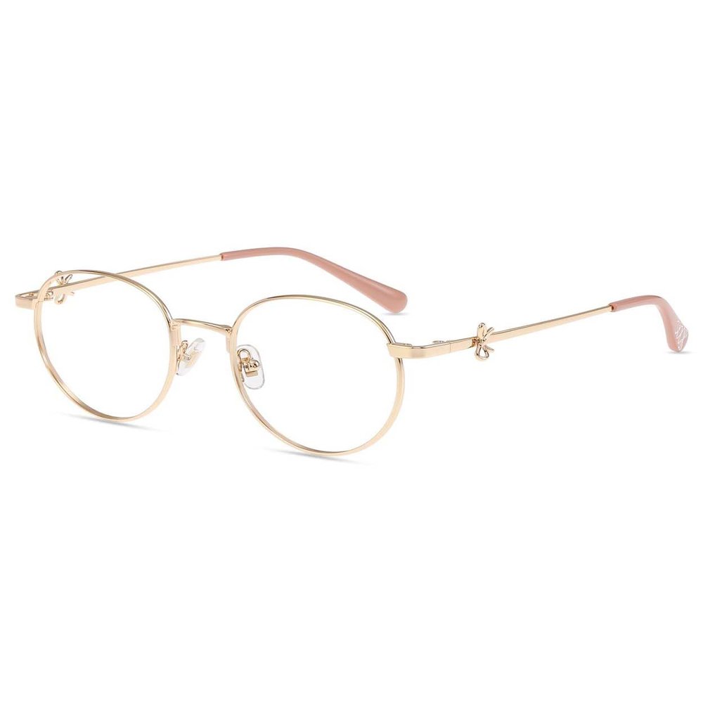 Firmoo Elegant Reading Glasses for Women Blue Light Blocking Metal Frame with Bow, Anti Glare, 0.5 to 3.0 Magnification, Lightweight (Gold, Silver, Black)