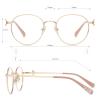 Firmoo Elegant Reading Glasses for Women Blue Light Blocking Metal Frame with Bow, Anti Glare, 0.5 to 3.0 Magnification, Lightweight (Gold, Silver, Black) view 4