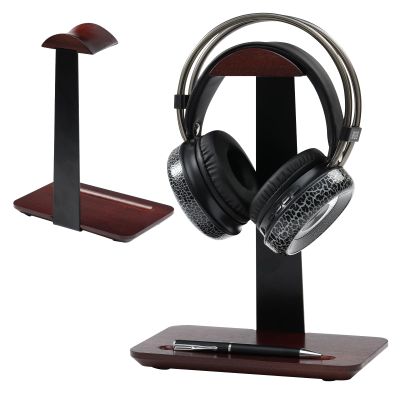 Vruelia Walnut Wood Headphone Stand with Pen Holder