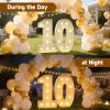 Mixifox 10 Light up Numbers 3 Feet Tall, 10 Marquee Numbers for Party, 10th Birthday Decorations, Big 10 Sign with Light for Anniversary, Birthday Backdrop Decor view 4