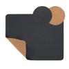 OLYCRAFT 3Pcs Black Dual-Sided Mouse Pad Cork Leather Rectangle Mouse Mats Soft Desk Pad Writing Mat Small Mice Pads Stitched Edges Coaster Mice Pads for Office Home Laptop Table - 11.8x9.5 Inch view 1