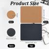 OLYCRAFT 3Pcs Black Dual-Sided Mouse Pad Cork Leather Rectangle Mouse Mats Soft Desk Pad Writing Mat Small Mice Pads Stitched Edges Coaster Mice Pads for Office Home Laptop Table - 11.8x9.5 Inch view 2