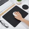 OLYCRAFT 3Pcs Black Dual-Sided Mouse Pad Cork Leather Rectangle Mouse Mats Soft Desk Pad Writing Mat Small Mice Pads Stitched Edges Coaster Mice Pads for Office Home Laptop Table - 11.8x9.5 Inch view 3