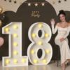 18 Light up Numbers 3 Feet Tall, 18 Marquee Numbers for Party, 18th Birthday Decorations, Big 18 Sign with Light for Anniversary, Birthday Backdrop Decor view 1