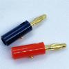2/5/10Pair Black &Red Screw Type 4mm Banana Audio Speaker Wire Connector Gold-Plated 4mm Banana Male Cable Adapter(2Pair) view 2