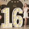 Mixifox 4FT Marquee Numbers 16, Large Light up Numbers for 16th Birthday view 1