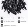 ZHMEINA 100PCS Push Mount Zip Ties, Heavy Duty Black Nylon Push Mount Cable Zip Tie, 2 in 1 Self-Locking UV Resistant Wire Ties for Indoor Wire Bundling, Construction, Automotive (6.7" x 0.2") view 4