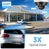 6MP Mini PTZ Dome PoE IP Camera Outdoor with 3X Optical Zoom, 2.8-8mm Motorized Varifocal Lens, Built-in Mic, Human/Vehicle Detection,PTZ IP Camera Compatible with Uniview, Blue Iris, NDAA Compliant view 3