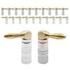 10PCS 4mm 90 Degree Banana Right Angle Gold-Plated Video Speaker Adapter Audio Banana Connectors(10 Black) view 2