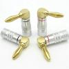 10PCS 4mm 90 Degree Banana Right Angle Gold-Plated Video Speaker Adapter Audio Banana Connectors(10 Black) view 4