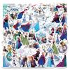 50pcs Frozen Cartoon Stickers for Girl Water Bottle, Cute Disney Princess Waterproof Decal for Teen Kids Travel Case, Laptop, Guitar, Skateboard, Phone, Computer, Bike, Notebook, Helmet view 1