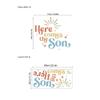 WALLMEII Here Comes The Son Baby Shower Party Decal Sign Peel and Stick Newborn Gender Reveal Party Decorations Party Photo Props Balloon Arch Pregnancy Wall Decoration view 2