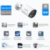 VIKYLIN 5MP Bullet PoE IP Camera Outdoor, 5MP Bullet Security Camera with Human Vehicle Detection, 2.8mm Lens, 98ft IR Night Vision, Built-in Mic, MicroSD 256GB,WDR, IP67, Blue Iris, NDAA Compliant view 2