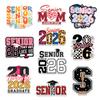 10 Pcs Class of 2026 Senior Stickers Pack Vinyl Waterproof Graduation Stickers, Decals for Laptop, Water Bottle, Scrapbook, High School & College Seniors 2026 (Senior 4, 6 Inch) view 1