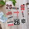 10 Pcs Class of 2026 Senior Stickers Pack Vinyl Waterproof Graduation Stickers, Decals for Laptop, Water Bottle, Scrapbook, High School & College Seniors 2026 (Senior 6, 6 Inch) view 2