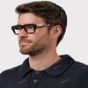 AIEYEZO Fashion Square Blue Light Glasses for Men Women Retro Thick Frame Blue Light Blocking Computer Glasses (Black) view 2