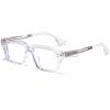 AIEYEZO Fashion Square Blue Light Glasses for Men Women Retro Thick Frame Blue Light Blocking Computer Glasses (Transparent) view 1