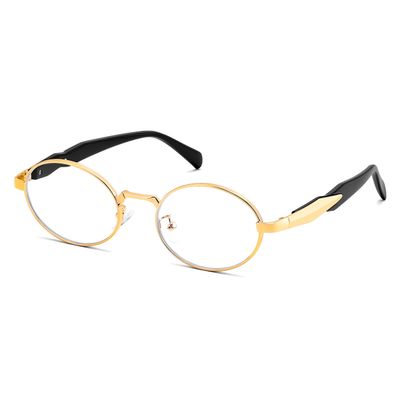FEISEDY Retro Oval Blue Light Glasses for Women Men, Vintage Trendy Classic Eyeglasses B0325