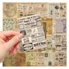 105 Retro Parchment Newspaper Stickers Laptop Hand Ledger Water Cup Mobile Phone Case Decoration DIY Stickers view 4