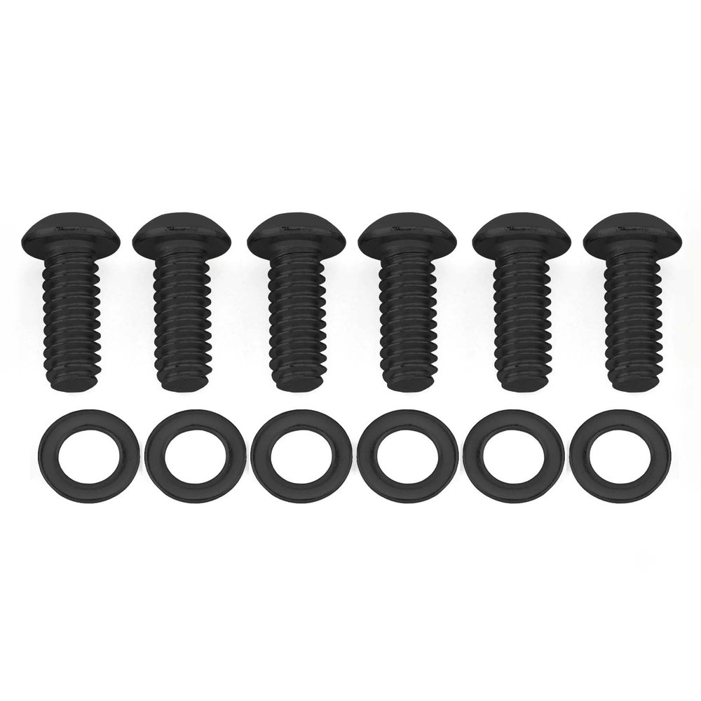 6 Pcs Derby Cover Screws Engine Caps Bolts Kit Stainless Steel for Harley 2004-2022 Sportster 883 XL XR 1999-Later Touring Road Glide Street Glide Road King Electra Glide Trike Dyna Softail (Black)