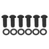 6 Pcs Derby Cover Screws Engine Caps Bolts Kit Stainless Steel for Harley 2004-2022 Sportster 883 XL XR 1999-Later Touring Road Glide Street Glide Road King Electra Glide Trike Dyna Softail (Black) view 1
