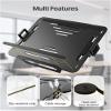 monTEK Adjustable Laptop Tray for Monitor Arm & Stand, Universal VESA Mount Laptop Holder 1218, Fits Thick Gaming Laptops, Heavy-Duty Steel up to 19.8lbs, VESA 75x75/100x100 Office/Studio/Gaming view 3