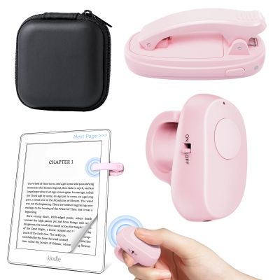 Resptasski Finger Ring Kindle Page Turner Remote, Rechargeable Wireless Clicker for Kindle Paperwhite, E-Readers & Camera, Perfect for Hands-Free Reading Anywhere, Bed, Treadmill Reading (Pink)