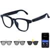 AI Smart Glasses, Anti Blue Light Bluetooth Translation Glasses with 164 Hands-Free Calls & Audio Multifunctional Smart Sunglasses for Men Women Travel Trade Business (KL01-Black-Color-Change-Lens) view 1