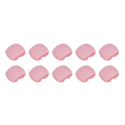 10PCS Cord Organizer for Desk, Cable Manager Clips Silicone Cable Winder and Organizer Headphone Buckle for Nightstand Wall Car Office Desktop(Light pink)