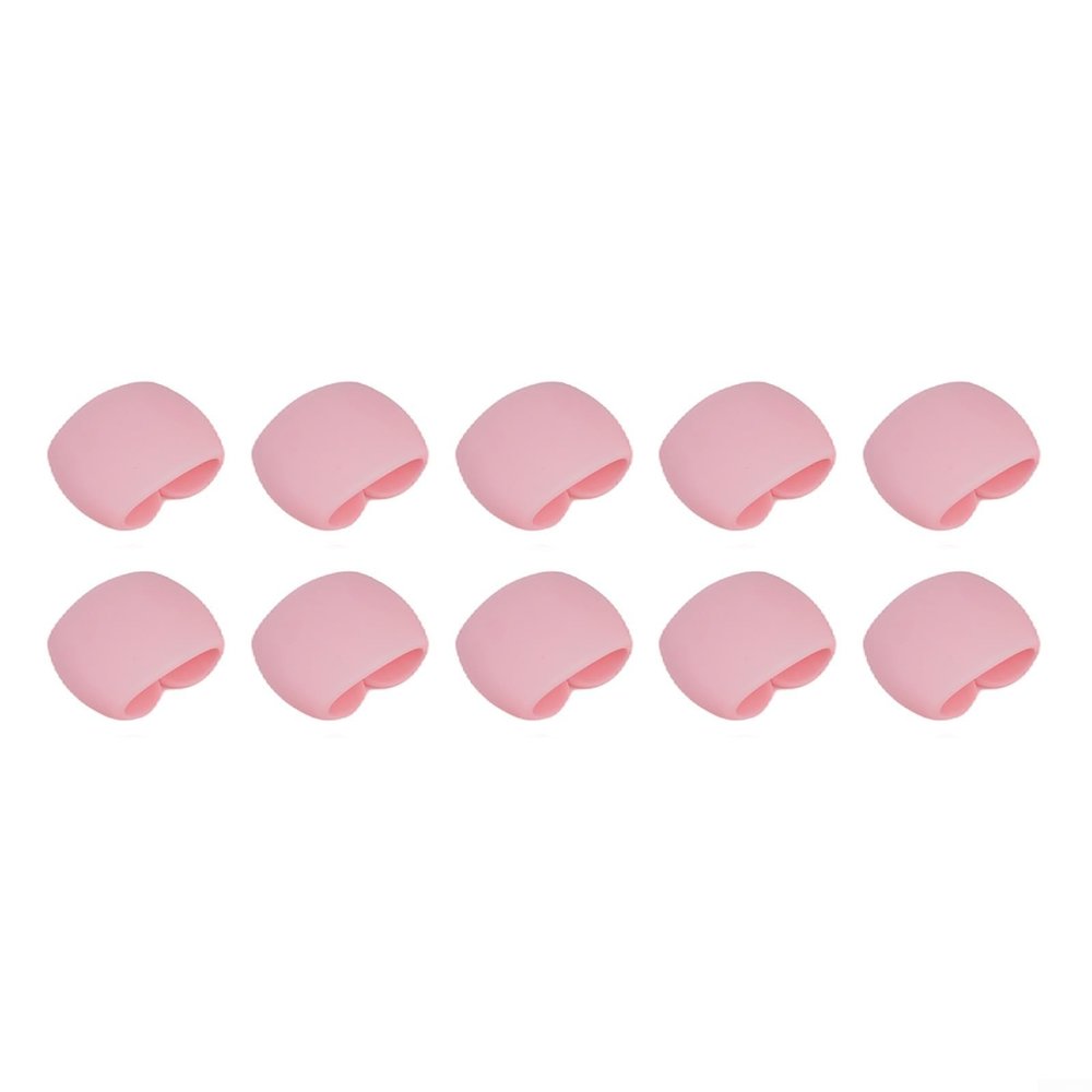 10PCS Cord Organizer for Desk, Cable Manager Clips Silicone Cable Winder and Organizer Headphone Buckle for Nightstand Wall Car Office Desktop(Light pink)
