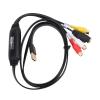 ASHATA CVBS S Video to USB Video Converter, 1080P NTSC PAL AV USB Video Capture Card Device, Support Sound, Capture, Recording, Playback, Plug and Play view 1