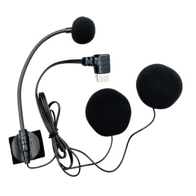 Helmet Microphone for Motorcycle - Noise Cancelling Microphone, High Definition Half Face | Waterproof Type C Plug Headset Communication System,