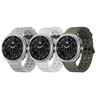 3 Packs Fit for Samsung Galaxy watch 8 classic Sport Watch Band for Women Men, No Gap Silicone Breathable Wristbands Replacement Watch Straps Fit for Galaxy watch 8 Watch Accessories (K 3pcs)