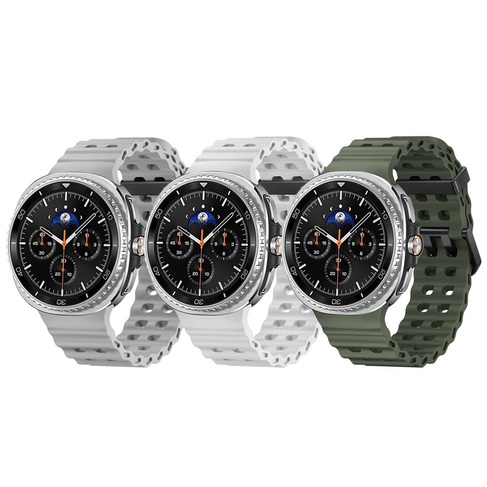 3 Packs Fit for Samsung Galaxy watch 8 classic Sport Watch Band for Women Men, No Gap Silicone Breathable Wristbands Replacement Watch Straps Fit for Galaxy watch 8 Watch Accessories (K 3pcs)