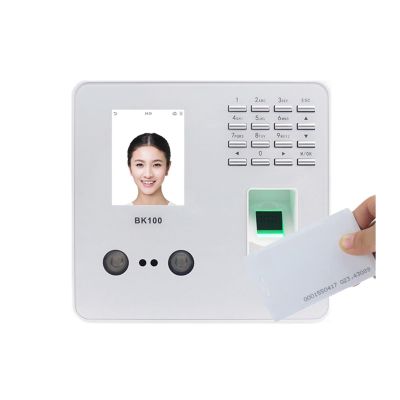 MHJKHG Clocking in Machine, BK100 /IP Biometric Fingerprint Face Recognition Employee Time Attendance Machine with Keyboard Time Clock RecorderBk100 id Spanish