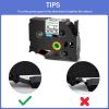 GREENCYCLE Extra Strength Label Tape TZe-S241 18mm 0.7" Laminated White Compatible for Brother P-Touch TZeS241 TZ-S241 TZe TZ 3/4 inch Black on White Label Tape for PTD400 PTD410 PTD600, 8 Pack view 4