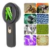 CHEOTIME Digital Magnifying Glass with 200X Zoom, LED Light Portable Digital Microscope, Handheld Digital Microscope with 2 inch HD Display and 4TB Memory Support (Black) view 4