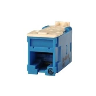 HDJ6-36 High-Density Jack, 8-Position, 1-Port, Cat6, Blue