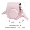 lvifloae Mini 12 Camera Case Kit with Adjustable Strap PU Leather Protective Bag with Photo Album Filters Hanging Frames Stickers for Travel Outdoor Use (Light Pinkish) view 2
