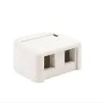 KSSMB2-88  2-Port Surface Mount Box, Unloaded, White