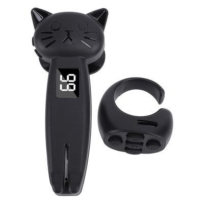 LAISANIM Cat Shaped Control Page Turner, 10m Remote Camera Video Record & Shutter Selfie, 1 to 99 Clicks Per Second Page Turner Clicker, Cute Design Ideal Gift. (Black)