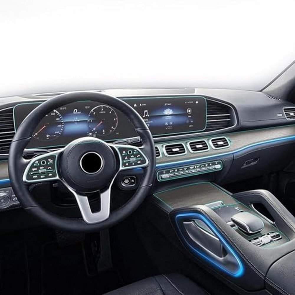 BEIYANSHOO Car Navigation GPS Screen Protector Invisible Transparent Film TPU Interior Film,For Mercedes Benz GLE Class W167 C167 2020-2025