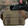 BaotyJie Camera Bag DSLR Camera Storage Case Canvas Fashion Zipper Closure Shockproof Lens and Accessories Organizer for Photographers, Green view 4