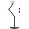 Camera Round Base Mount Desk Stand, Flexible Aluminum Photography Floor-Standing Light Monopod Stand Phone Holder with 1/4" 3/8'' 5/8'' Screw for DSLR Camera, Light, Webcam, Live Streaming, Vlogging view 1