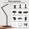Camera Round Base Mount Desk Stand, Flexible Aluminum Photography Floor-Standing Light Monopod Stand Phone Holder with 1/4" 3/8'' 5/8'' Screw for DSLR Camera, Light, Webcam, Live Streaming, Vlogging view 3