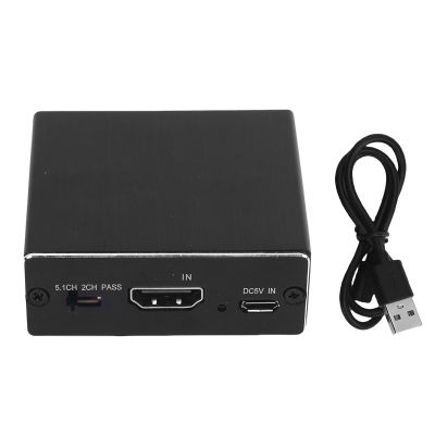 Denash HDMI Audio Extractor Splitter, 4K HDMI to Optical S/PDIF 3.5mm Audio Adapter Splitter Converter for Speaker Amplifier Headphone