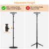 Camera Round Base Mount Desk Stand, Flexible Aluminum Photography Floor-Standing Light Monopod Stand Phone Holder with 1/4" 3/8'' 5/8'' Screw for DSLR Camera, Light, Webcam, Live Streaming, Vlogging view 2